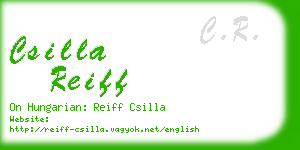 csilla reiff business card